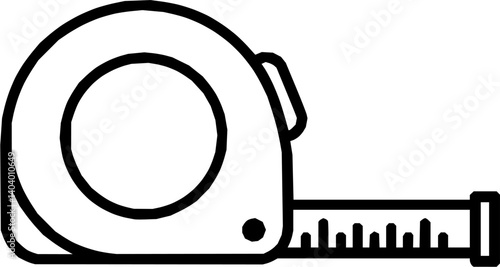 Hand Drawn Measuring Tape Vector Illustration for Construction and DIY Projects
