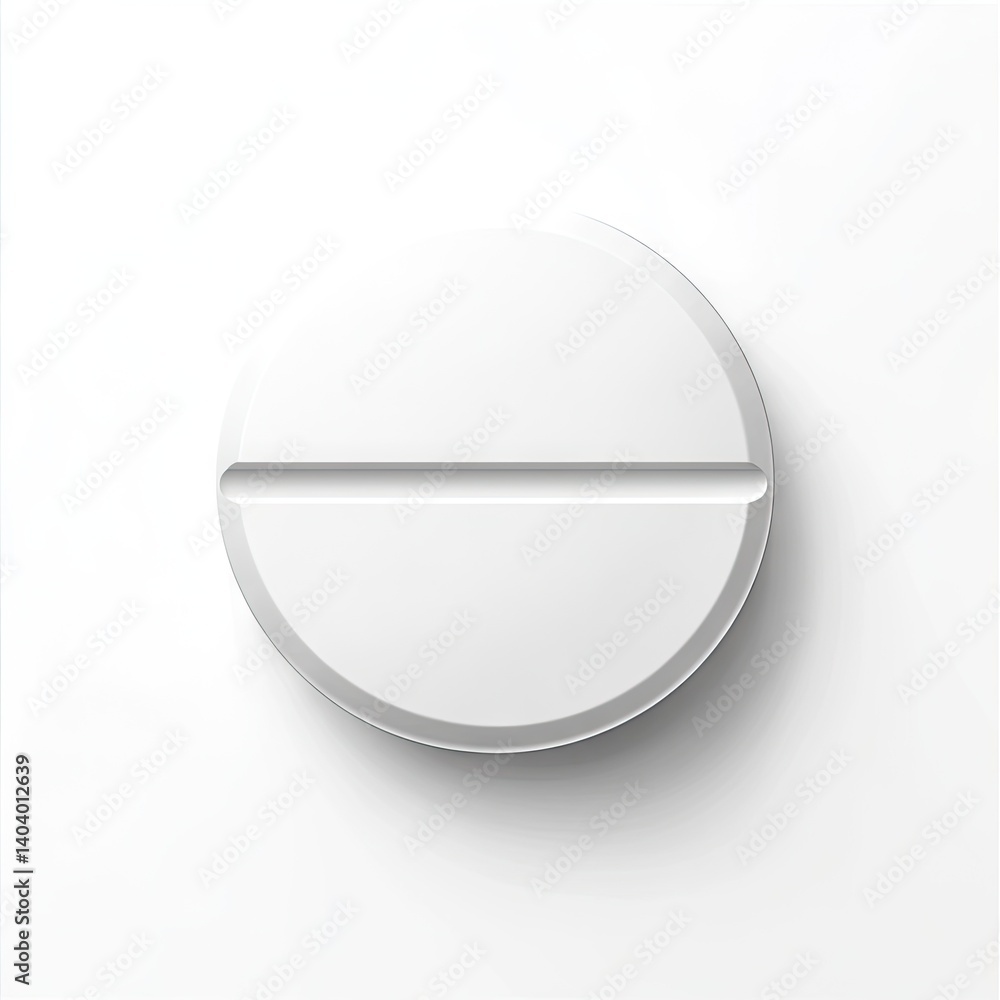 White round pill with a horizontal line White round pill with a horizontal line