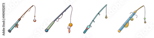 fishing rod icon, fishing rod vector illustration-simple illustration of fishing rod, perfect for fishing rod logos and icons