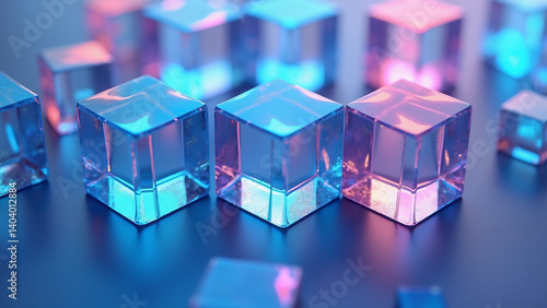 abstract colorful cubes