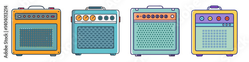 guitar amp icon, guitar amp vector illustration-simple illustration of guitar amp, perfect for guitar amp logos and icons
