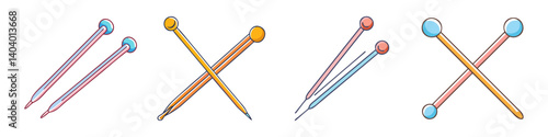 knitting needles icon, knitting needles vector illustration-simple illustration of knitting needles, perfect for knitting needles logos and icons