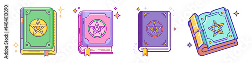 magic spell book icon, magic spell book vector illustration-simple illustration of magic spell book, perfect for magic spell book logos and icons