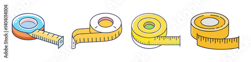 measuring tape icon, measuring tape vector illustration-simple illustration of measuring tape, perfect for measuring tape logos and icons