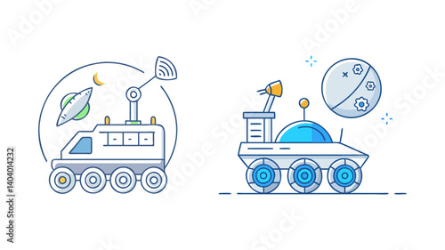 moon rover icon, moon rover vector illustration-simple illustration of moon rover, perfect for moon rover logos and icons