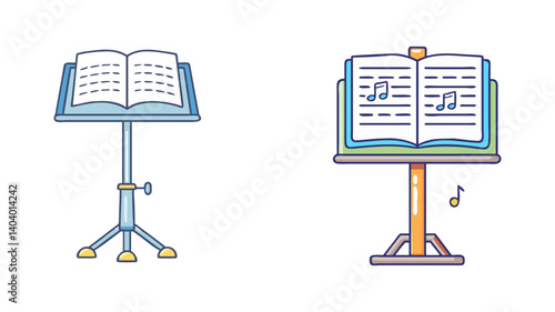 music stand icon, music stand vector illustration-simple illustration of music stand, perfect for music stand logos and icons