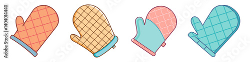 oven mitt icon, oven mitt vector illustration-simple illustration of oven mitt, perfect for oven mitt logos and icons