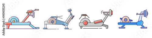 rowing machine icon, rowing machine vector illustration-simple illustration of rowing machine, perfect for rowing machine logos and icons