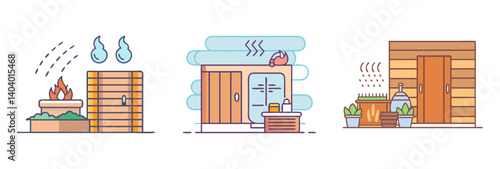 sauna icon, sauna vector illustration-simple illustration of sauna, perfect for sauna logos and icons
