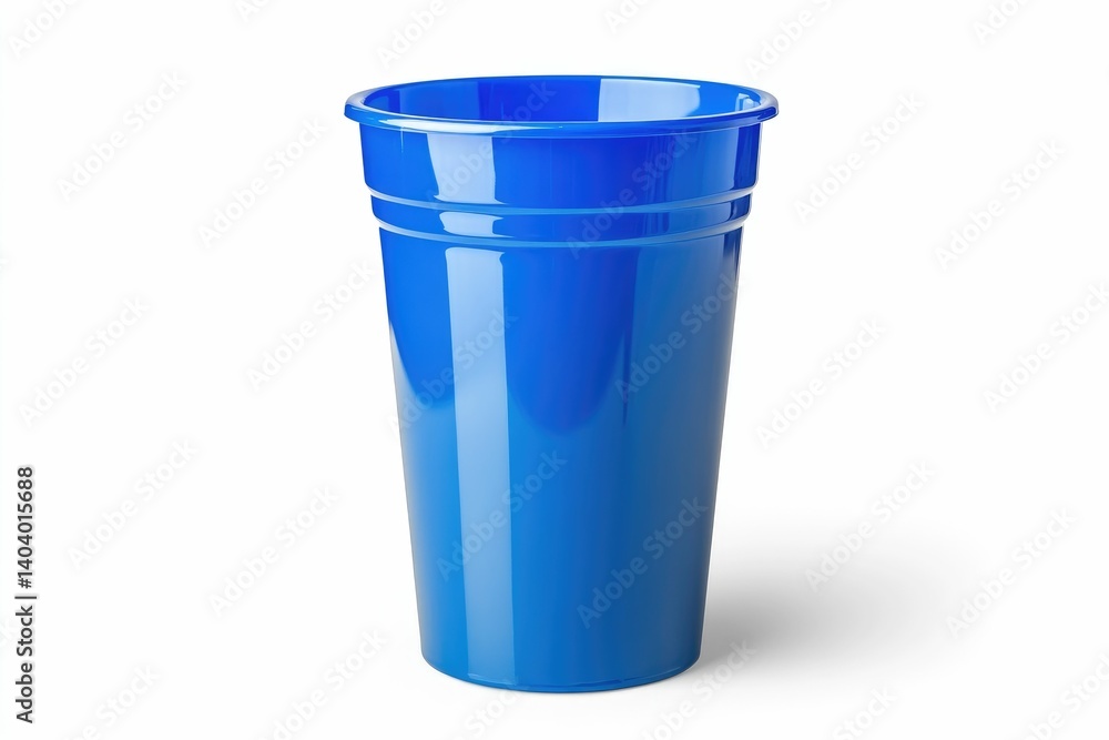 Isolated Blue Plastic Cup for Drinks on White Background Studio Shot Isolated Blue Plastic Cup for Drinks on White Background Studio Shot