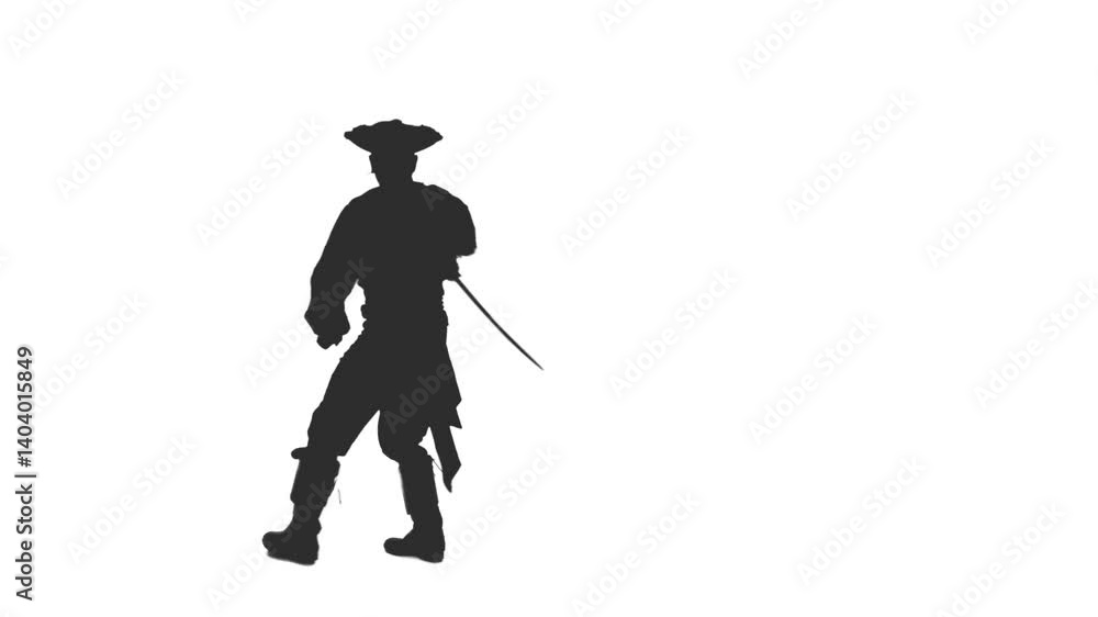 Black and white silhouette of fearless soldier from centuries past attacks with a sword, Slow motion, Full HD footage with alpha transparency channel isolated on white background Black and white silhouette of fearless soldier from centuries past attacks with a sword, Slow motion, Full HD footage with alpha transparency channel isolated on white background
