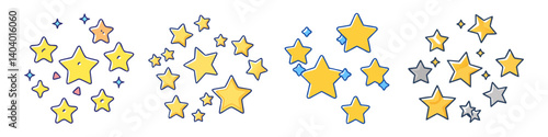 star cluster icon, star cluster vector illustration-simple illustration of star cluster, perfect for star cluster logos and icons