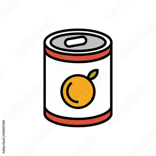 canned food doodle icon vector illustration on transparent background