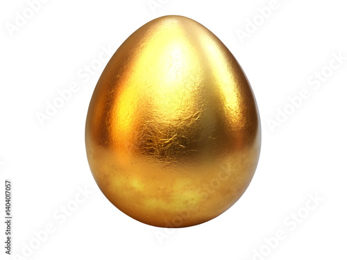 Elegant Golden Hanging Eggs on an Isolated White Background,Elegant and Golden Egg 