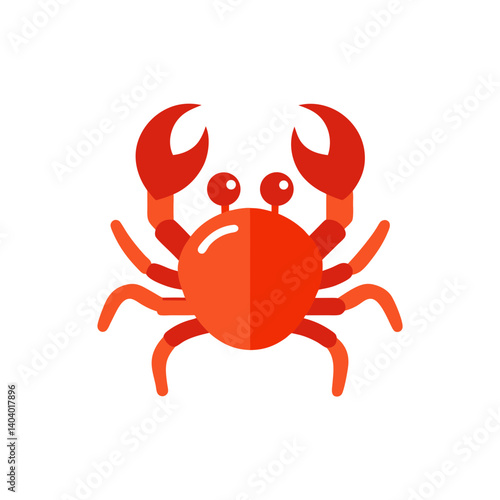 crab doodle icon vector illustration on transparent background