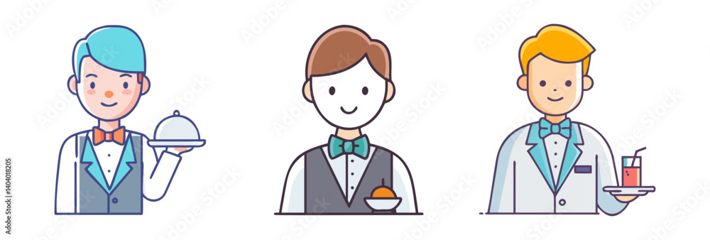 butler icon, butler vector illustration-simple illustration of butler, perfect for butler logos and icons