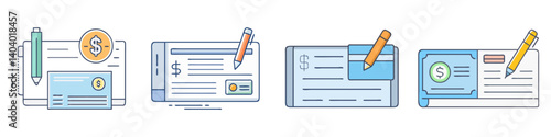 checkbook icon, checkbook vector illustration-simple illustration of checkbook, perfect for checkbook logos and icons