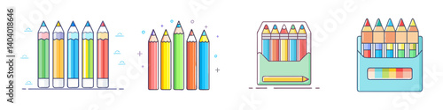 color pencils icon, color pencils vector illustration-simple illustration of color pencils, perfect for color pencils logos and icons