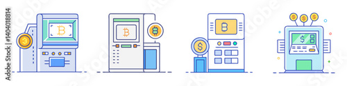 crypto atm icon, crypto atm vector illustration-simple illustration of crypto atm, perfect for crypto atm logos and icons