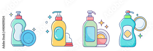 dish soap icon, dish soap vector illustration-simple illustration of dish soap, perfect for dish soap logos and icons