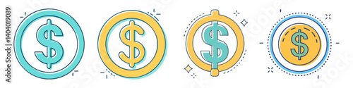 dollar sign icon, dollar sign vector illustration-simple illustration of dollar sign, perfect for dollar sign logos and icons