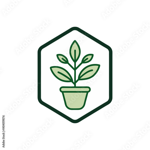 indoor plant care label doodle icon vector illustration on transparent background