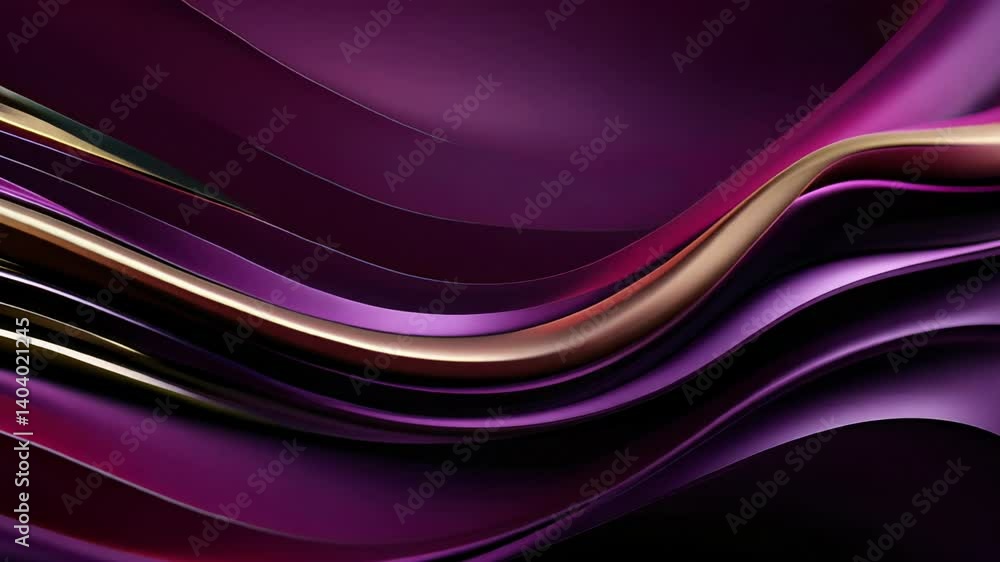 Elegant abstract design featuring flowing waves in deep purple hues, perfect for modern backgrounds.