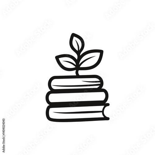 vector illustration of a green leaf