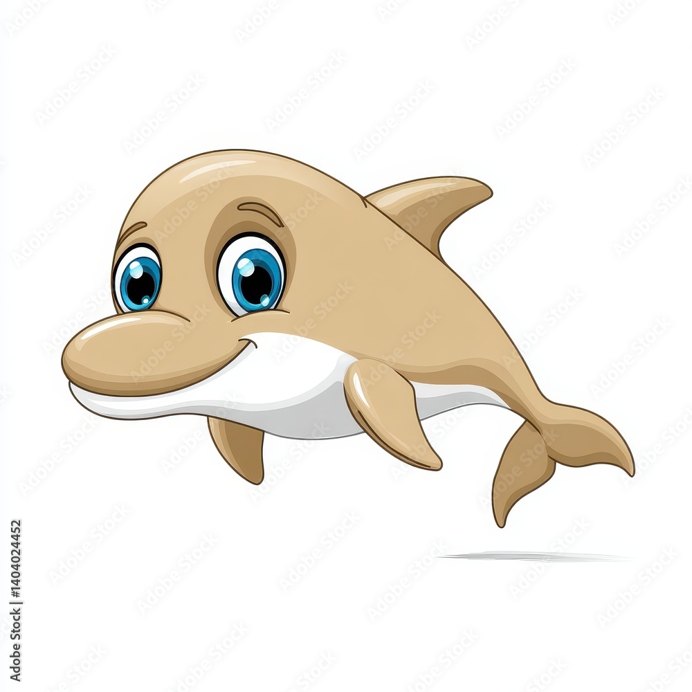 Obraz premium Cartoon dolphin character