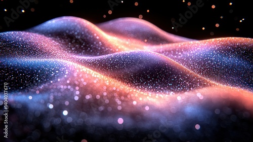 Cosmic Sparkle: A Digital Landscape of Glittering Nebulae