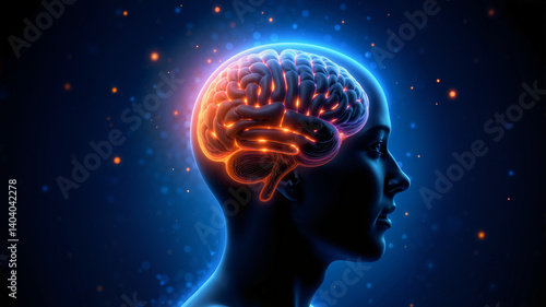 brain inside a human head