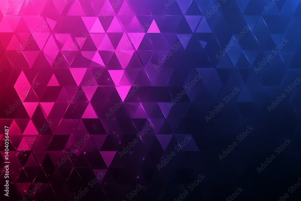 Fototapeta premium Pink and Blue Geometric Background with Abstract Triangular Patterns and a Soft Modern Colorful Design