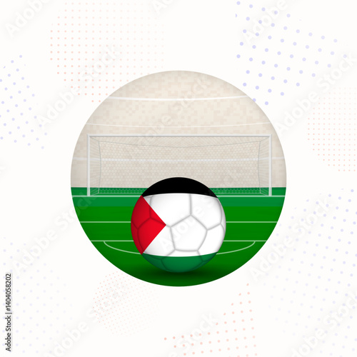 Palestine Flag Football Image for Sports Promotions, Palestine Soccer Ball Ready for Kickoff.