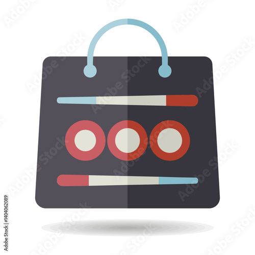 Sushi delivery vector icon. Bag for sushi delivery