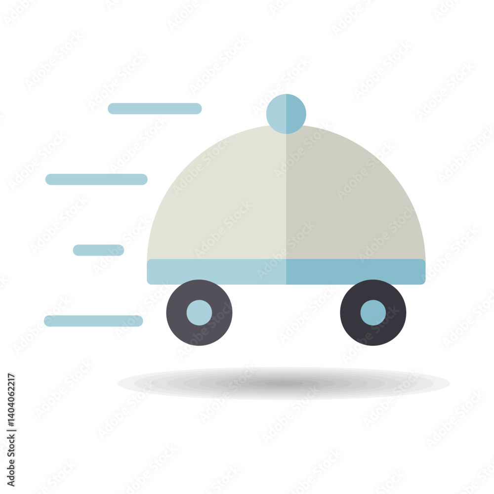 Food delivery with dish vector isolated icon Food delivery with dish vector isolated icon