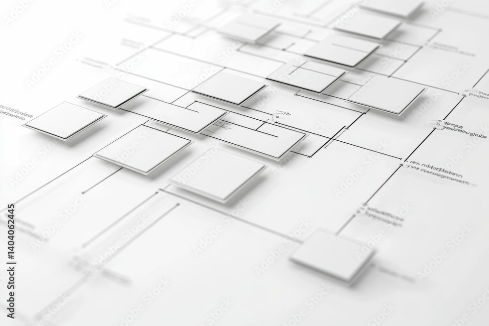Analyzing Process Flowchart Diagram with Clean White Background for Business Strategy Analyzing Process Flowchart Diagram with Clean White Background for Business Strategy