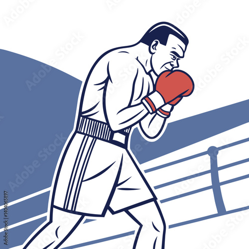 boxer with boxing gloves