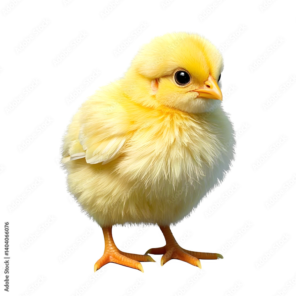 Fototapeta premium A small fluffy baby chick animal