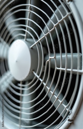 Wallpaper Mural Close-up of white air conditioning system fan, modern design. Ventilation unit with cooling fins, metal grill, technology. Industrial equipment. White color on blurred background. HVAC, climate Torontodigital.ca
