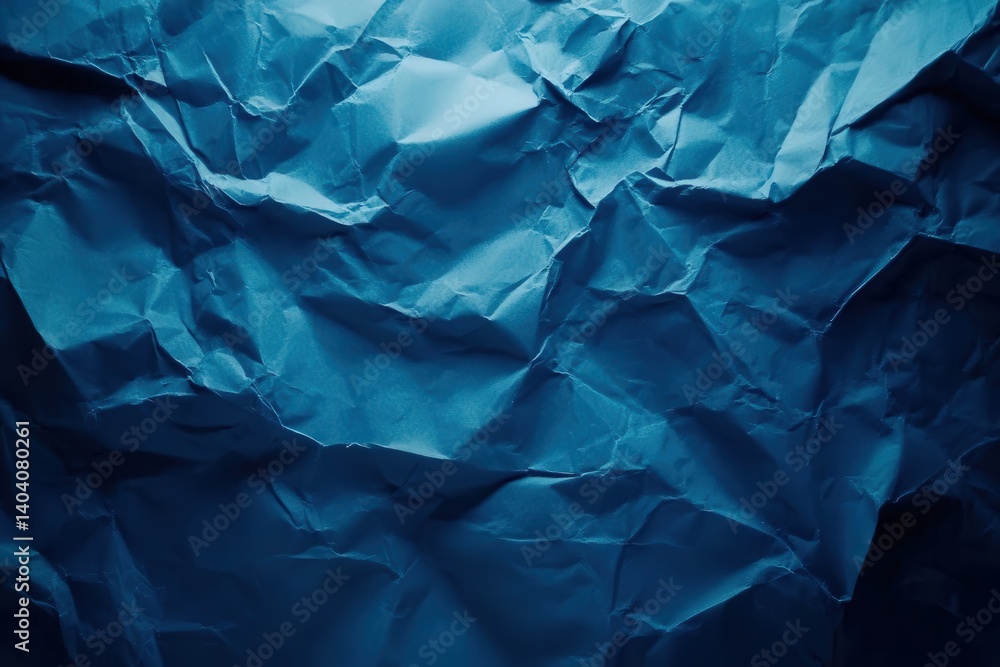 Abstract blue crumpled paper background featuring a textured surface, ideal for themes of creativity, chaos, or artistic design. Abstract blue crumpled paper background featuring a textured surface, ideal for themes of creativity, chaos, or artistic design.