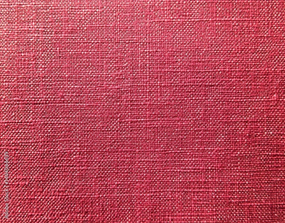 Fototapeta premium A flat lay of rich red cotton fabric showcasing a smooth texture under soft studio lighting, highlighting high-resolution details and vibrant color in a clean, sharp focus.