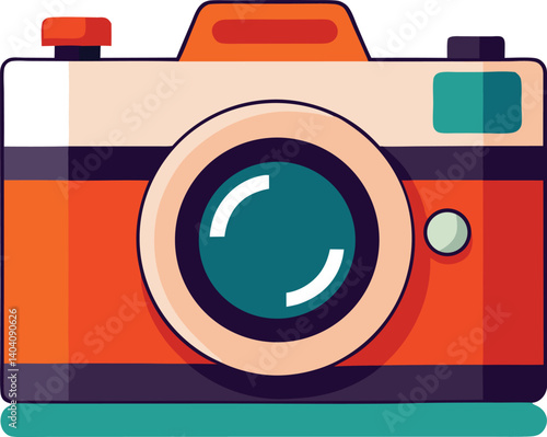Retro Camera Icon Vintage Photography Equipment Illustration