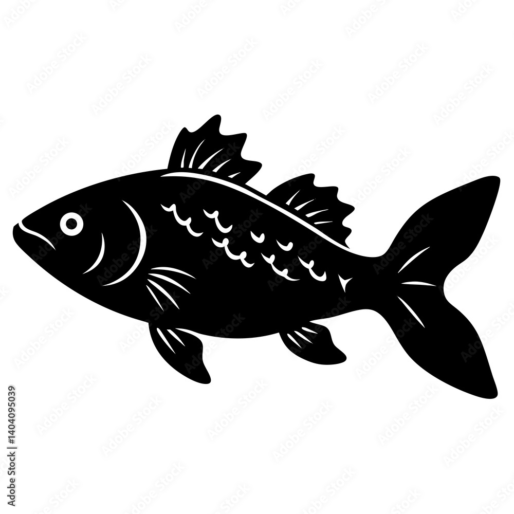 algae fish silhouette vector isolated on white background algae fish silhouette vector isolated on white background