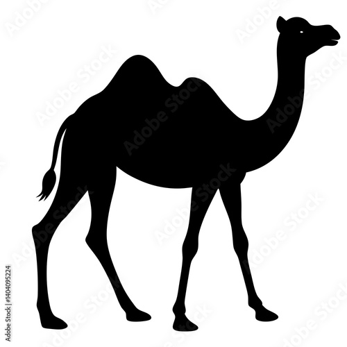 camel silhouette vector isolated on white background