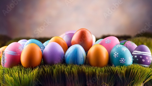 Background with Easter eggs