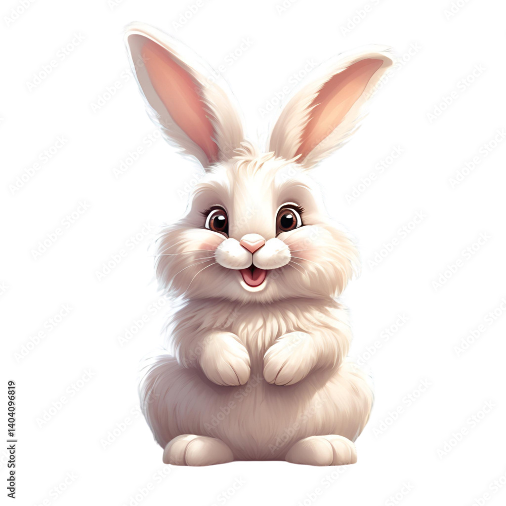 Obraz premium white rabbit isolated on white