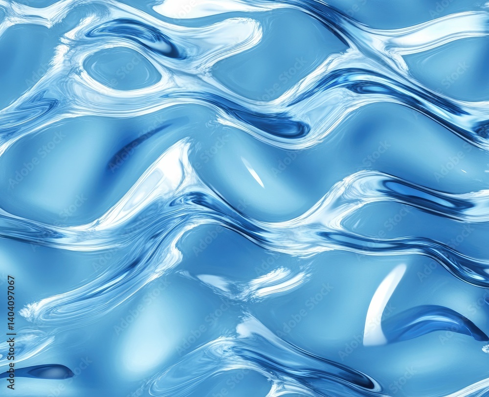 Gentle Water Waves Flowing with Light Reflections in a Tranquil Scene Gentle Water Waves Flowing with Light Reflections in a Tranquil Scene