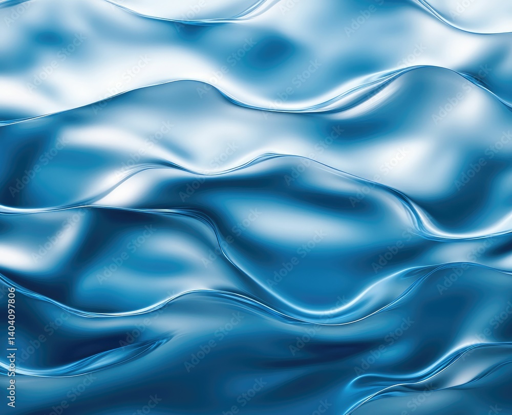 Obraz premium Abstract Flowing Water Background with Blue Tones and Smooth Curves