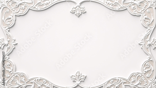 white vintage frame