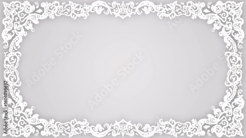 white vintage frame
